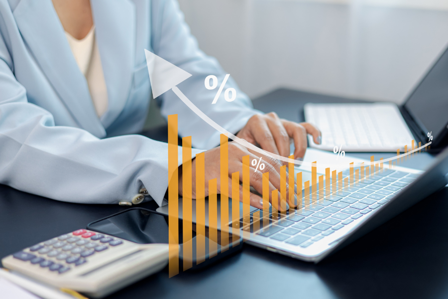analizar la rentabilidad de una empresa con gráficos financieros y análisis de datos económicos