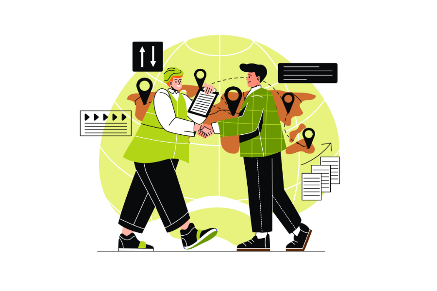 costes en operaciones internacionales con calculadora y documentos logísticos de exportación