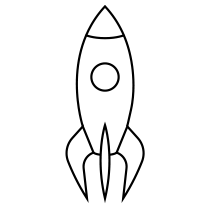 Icono de cohete para apertura de empresas